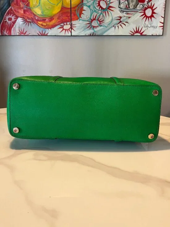 Michael Kors Large Saffiano Leather Palm Green Tote - Picture 11 of 13